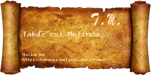 Takácsi Melinda névjegykártya