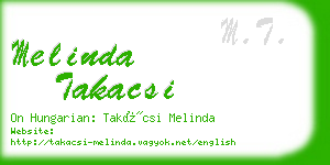 melinda takacsi business card